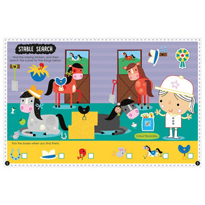 Product image 2 of Playtime Learning Search and Find, a sticker activity book for ages 4+, by Make Believe Ideas.