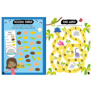 Product image 3 of Playtime Learning Word and Number Puzzles, a sticker activity book for ages 4+, by Make Believe Ideas.