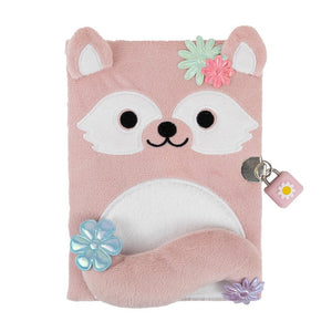Product image 1 of Plush Raccoon Diary, a stationery item for ages 3+, by Make Believe Ideas.