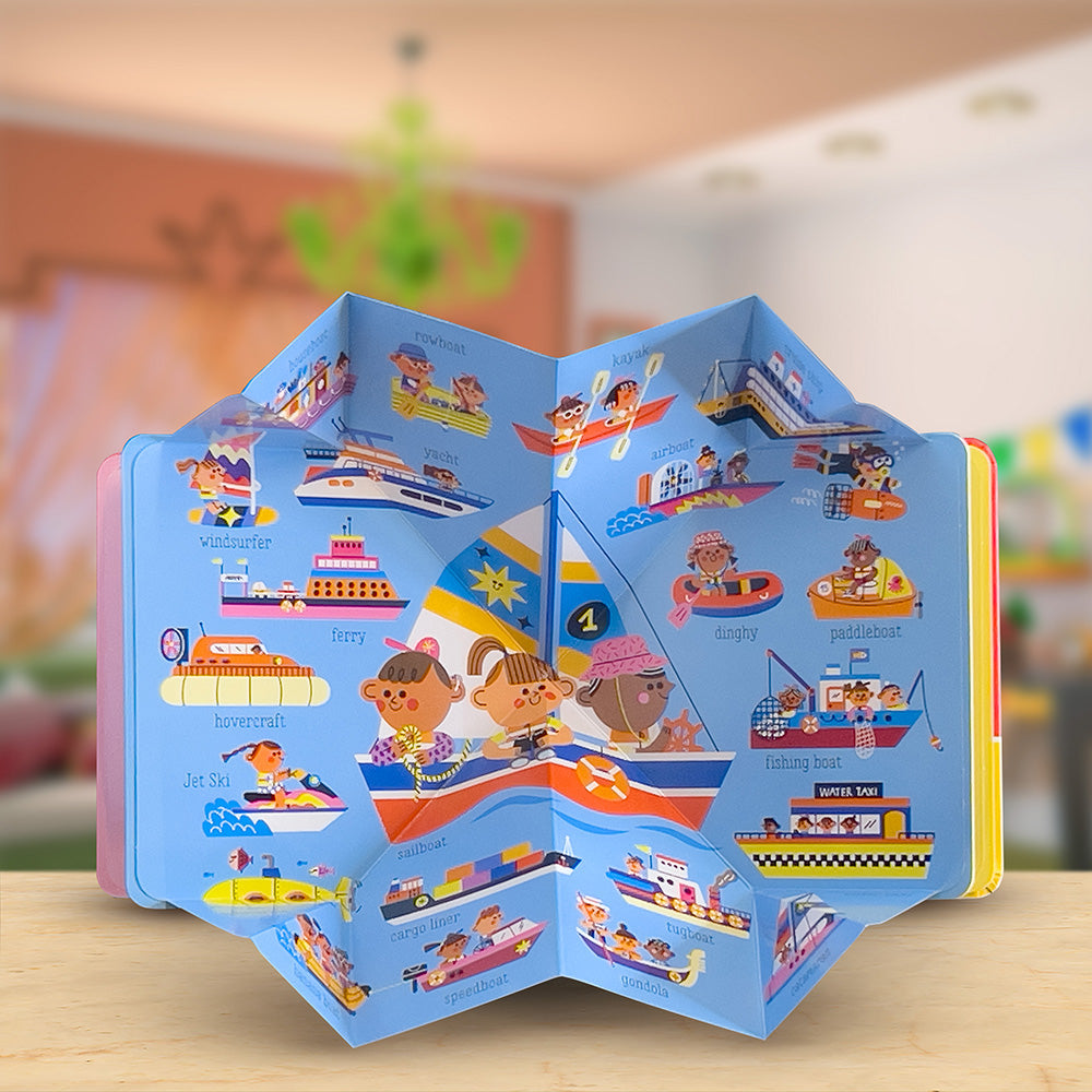 Product image 5 of Pop Out Mega Pictures Vehicles, a board book for ages 0+, by Make Believe Ideas.