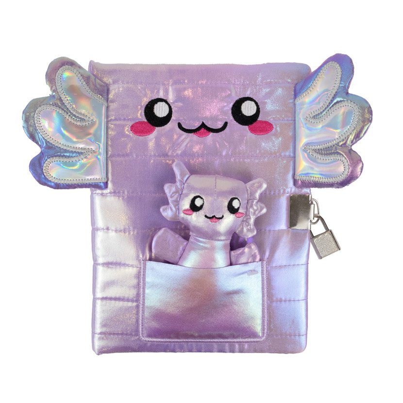Product image 1 of Puffy Axolotl Diary, a stationery item for ages 3+, by Make Believe Ideas.