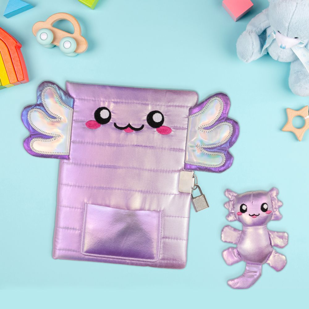 Product image 3 of Puffy Axolotl Diary, a stationery item for ages 3+, by Make Believe Ideas.