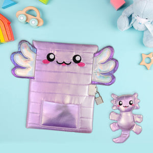 Product image 3 of Puffy Axolotl Diary, a stationery item for ages 3+, by Make Believe Ideas.