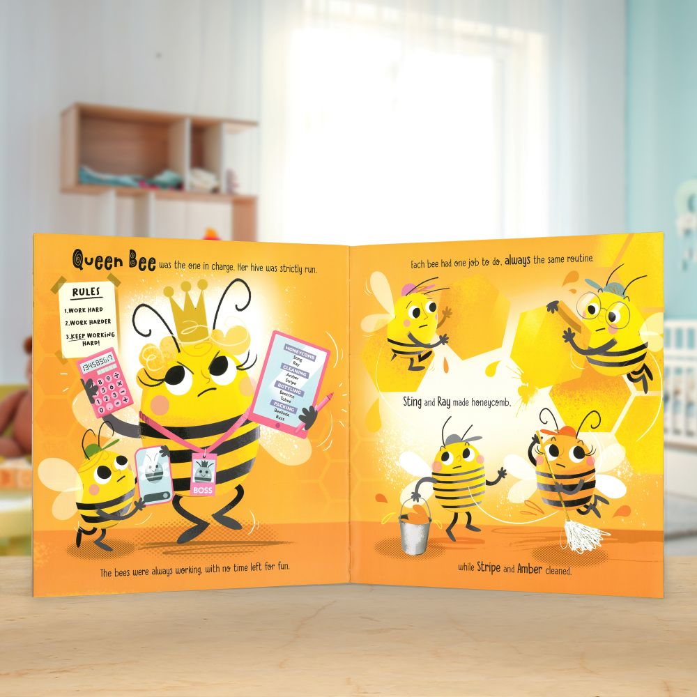Product image 4 of Queen Bee's Day Off, a picture book for ages 3+, by Make Believe Ideas.