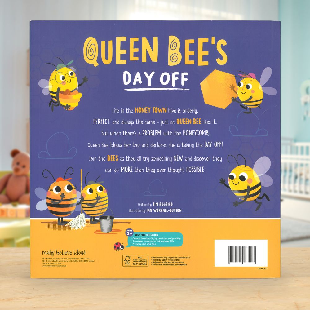 Product image 6 of Queen Bee's Day Off, a picture book for ages 3+, by Make Believe Ideas.