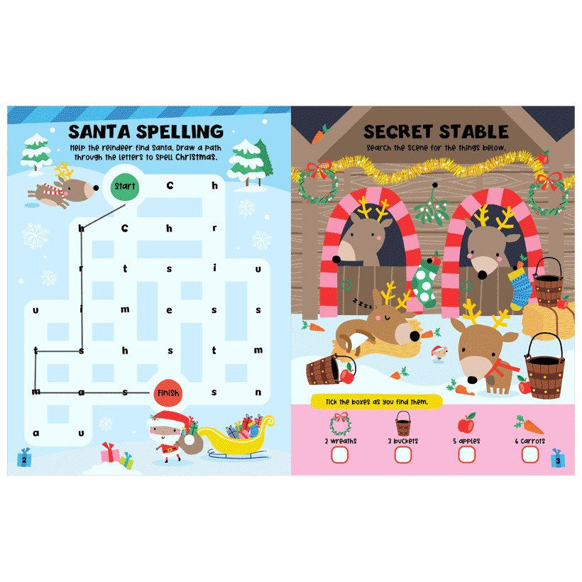 Product image 2 of Reindeer Express Activity Book, a sticker activity book for ages 4+, by Make Believe Ideas.