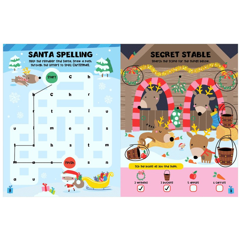 Product image 4 of Reindeer Express Activity Book, a sticker activity book for ages 4+, by Make Believe Ideas.