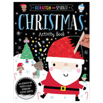 Product image 1 of Scratch and Sparkle Christmas Activity Book, a sticker activity book for ages 4+, by Make Believe Ideas.