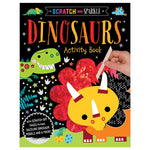 Product image 1 of Scratch and Sparkle Dinosaurs Activity Book, a sticker activity book for ages 4+, by Make Believe Ideas.