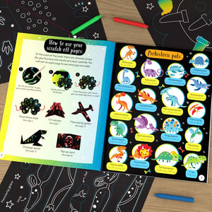 Product image 4 of Scratch and Sparkle Dinosaurs Activity Book, a sticker activity book for ages 4+, by Make Believe Ideas.