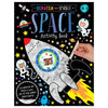 Product image 1 of Scratch and Sparkle Space Activity Book, a sticker activity book for ages 4+, by Make Believe Ideas.