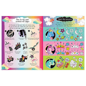Product image 2 of Scratch and Sparkle Unicorns Activity Book, a sticker activity book by Make Believe Ideas.