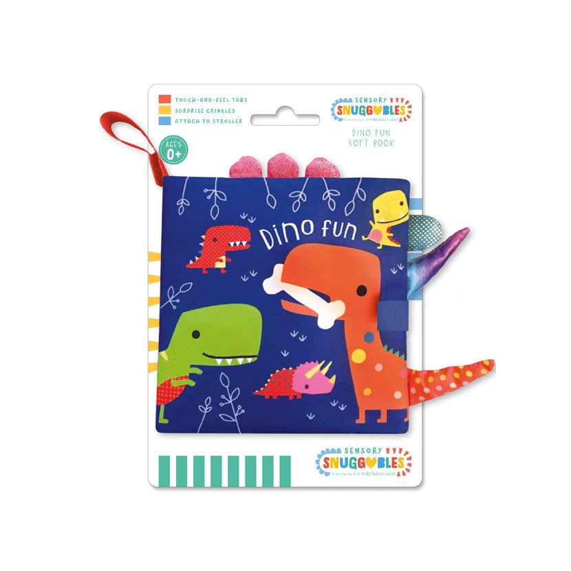 Product image 1 of Sensory Snuggables Dino Fun, a cloth book for ages 0+, by Make Believe Ideas.