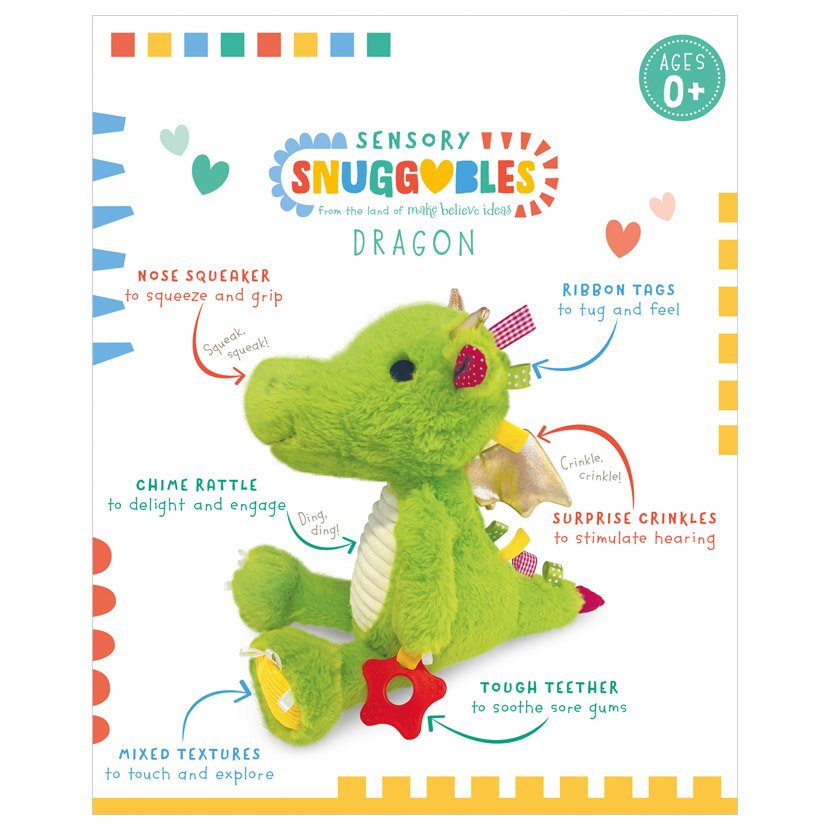 Product image 3 of Sensory Snuggables Large Plush Dragon, a pack for ages 0+, by Make Believe Ideas.