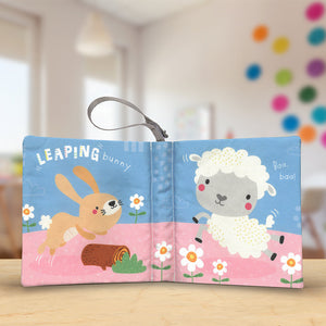Product image 5 of Sensory Snuggables Medium Plush Bunny with Cloth Book, a plush toy for ages 0+, by Make Believe Ideas.