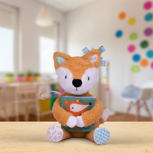 Product image 2 of Sensory Snuggables Medium Plush Fox with Cloth Book, a plush toy for ages 0+, by Make Believe Ideas.