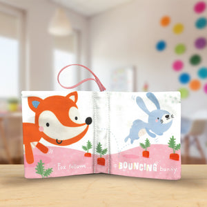 Product image 5 of Sensory Snuggables Medium Plush Fox with Cloth Book, a plush toy for ages 0+, by Make Believe Ideas.