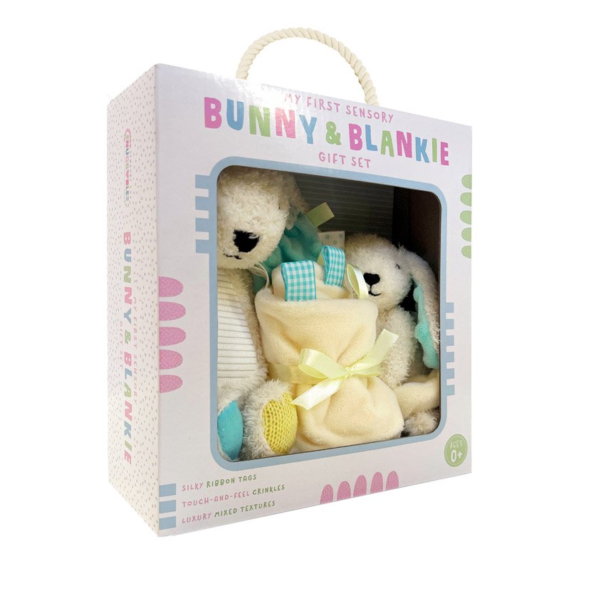 Product image 1 of Sensory Snuggables My First Sensory Bunny and Blankie Gift Set, a box set for ages 0+, by Make Believe Ideas.