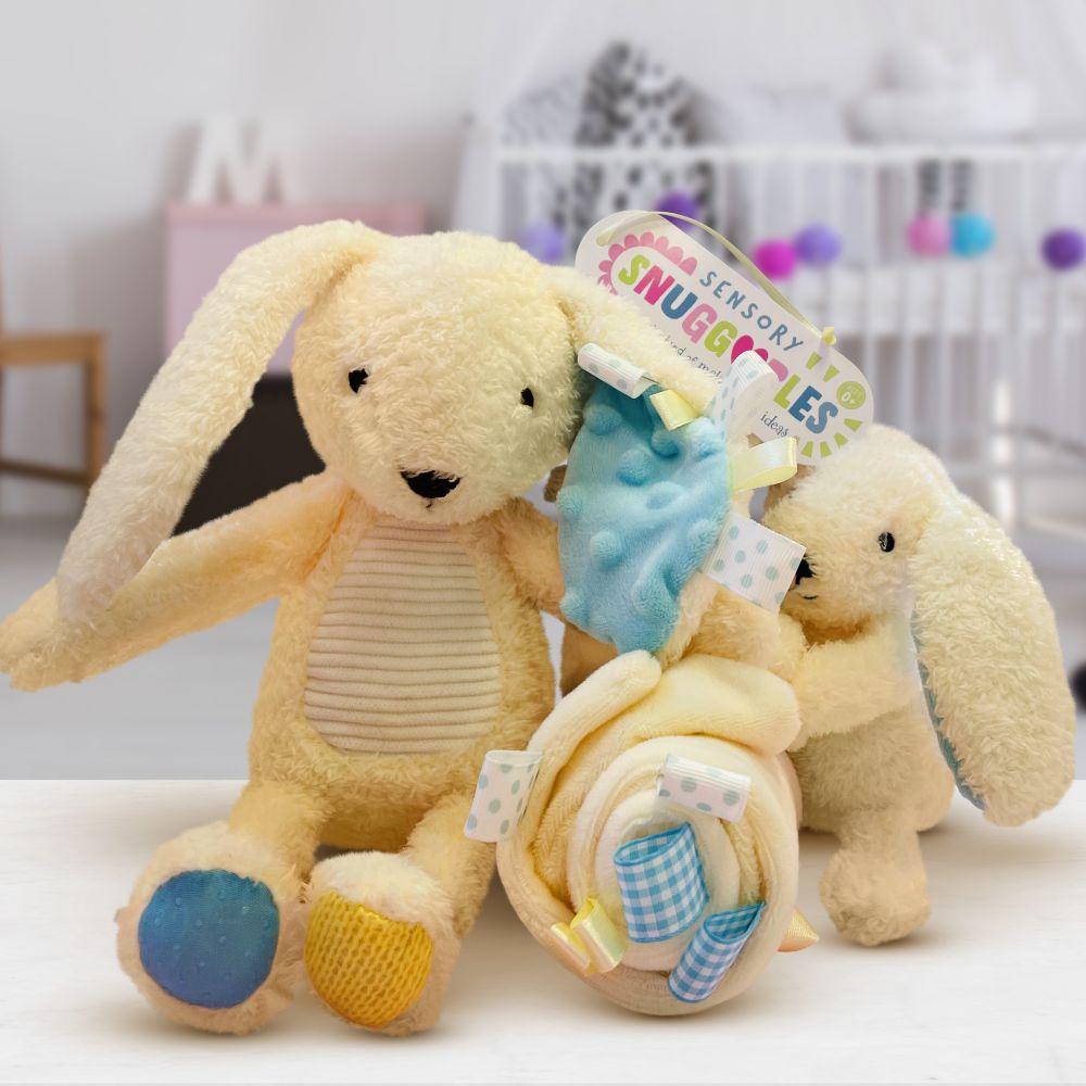 Product image 2 of Sensory Snuggables My First Sensory Bunny and Blankie Gift Set, a box set for ages 0+, by Make Believe Ideas.