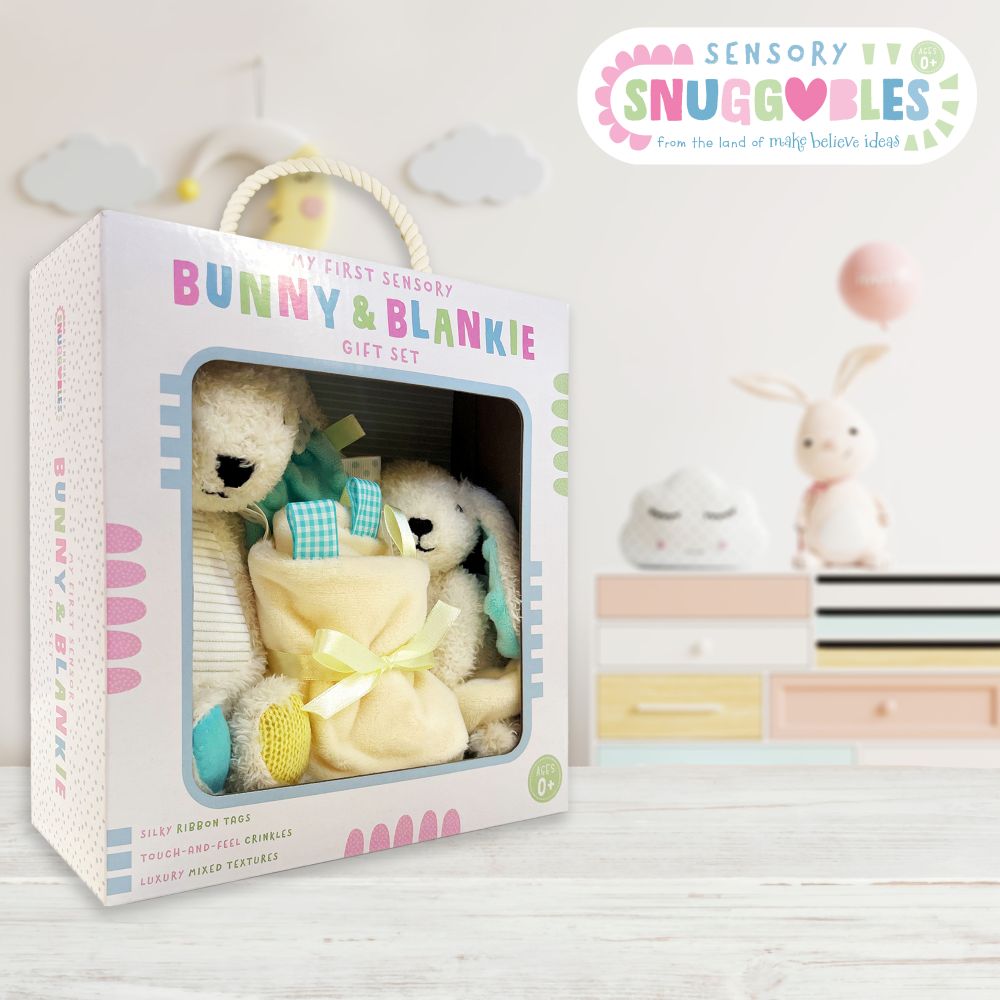 Product image 3 of Sensory Snuggables My First Sensory Bunny and Blankie Gift Set, a box set for ages 0+, by Make Believe Ideas.