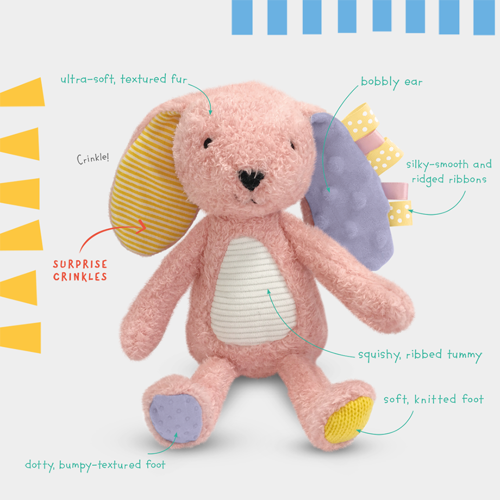 Product image 3 of Sensory Snuggables Small Plush Bunny, a pack for ages 0+, by Make Believe Ideas.