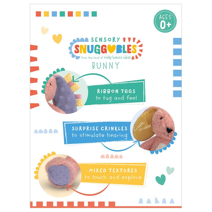 Product image 4 of Sensory Snuggables Small Plush Bunny, a pack for ages 0+, by Make Believe Ideas.