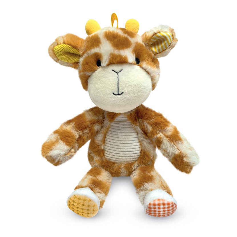 Product image 1 of Sensory Snuggables Small Plush Giraffe, a plush toy for ages 0+, by Make Believe Ideas.