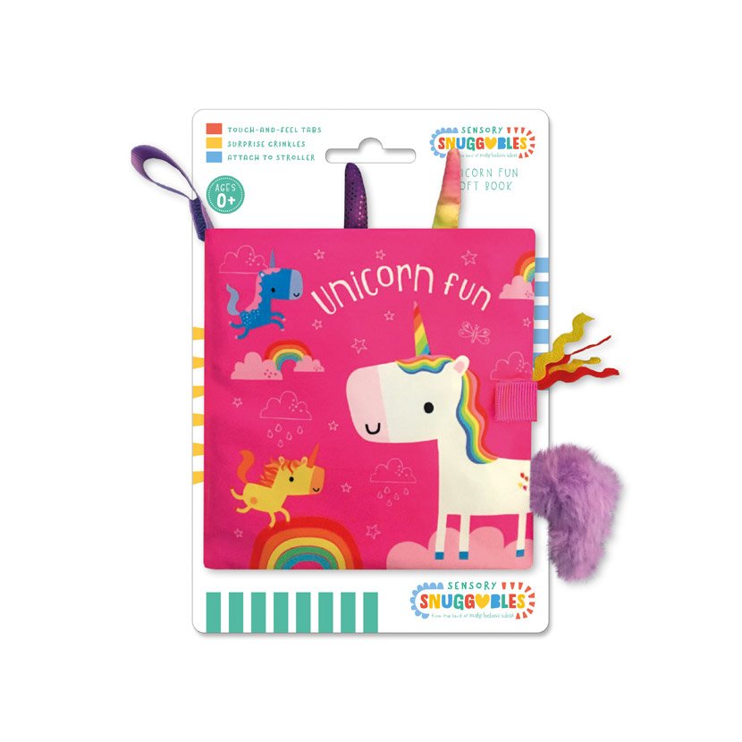 Product image 1 of Sensory Snuggables Unicorn Fun, a cloth book for ages 0+, by Make Believe Ideas.