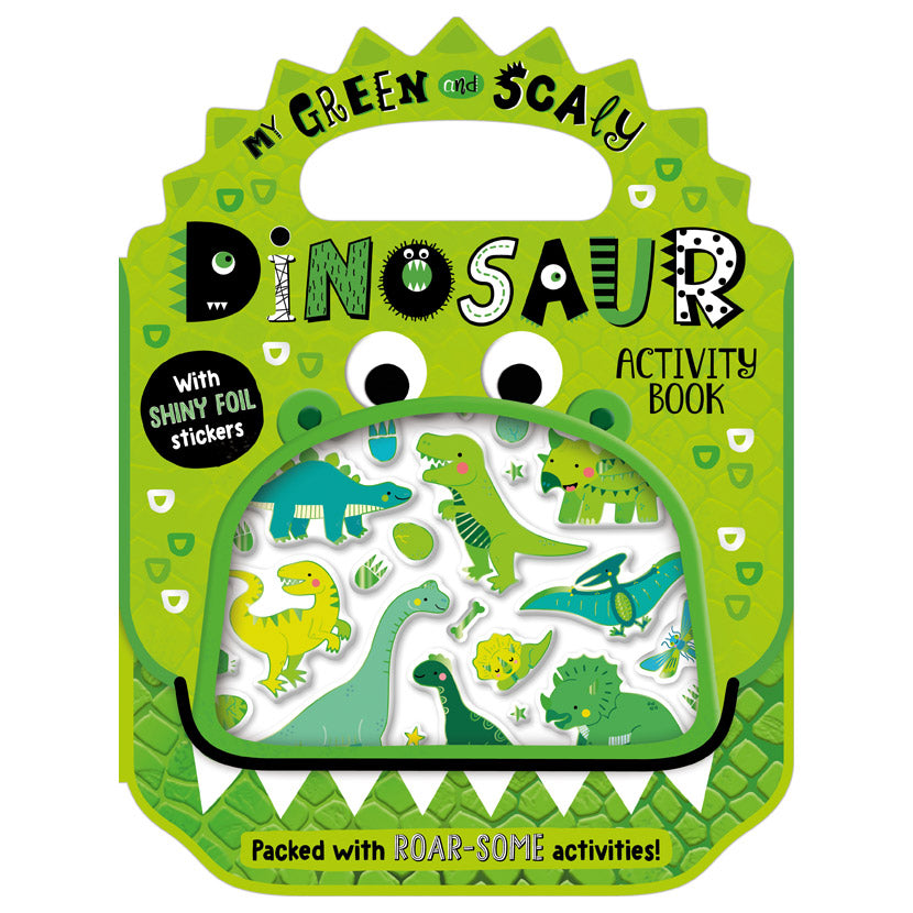 Product image 1 of Shiny Stickers My Green and Scaly Dinosaur Activity Book, a sticker activity book for ages 4+, by Make Believe Ideas.