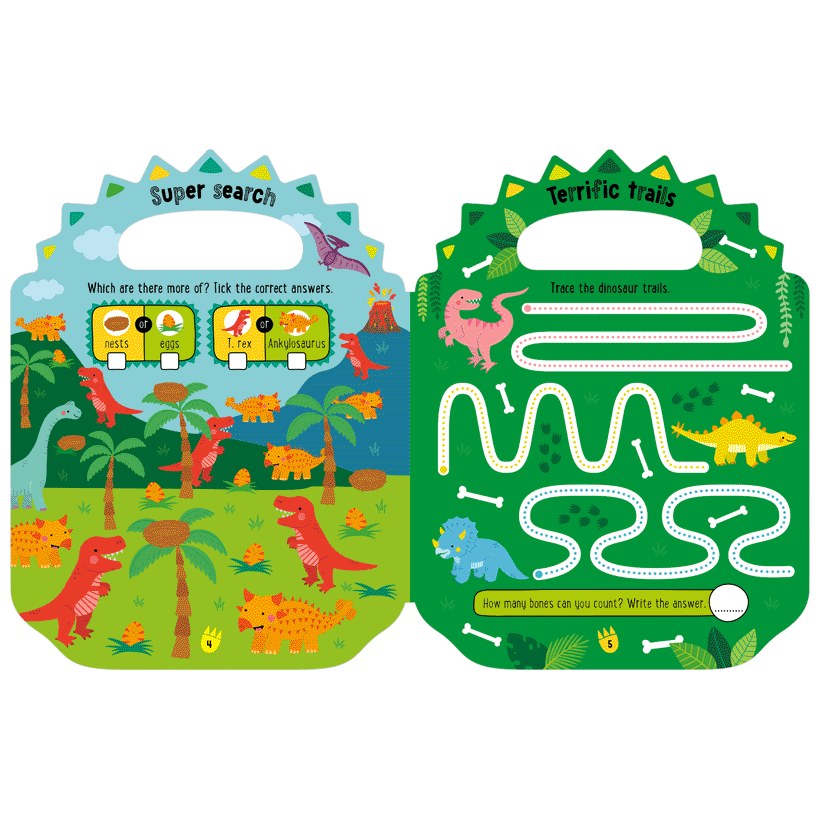 Product image 7 of Shiny Stickers My Green and Scaly Dinosaur Activity Book, a sticker activity book for ages 4+, by Make Believe Ideas.