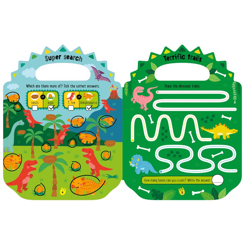 Product image 9 of Shiny Stickers My Green and Scaly Dinosaur Activity Book, a sticker activity book for ages 4+, by Make Believe Ideas.