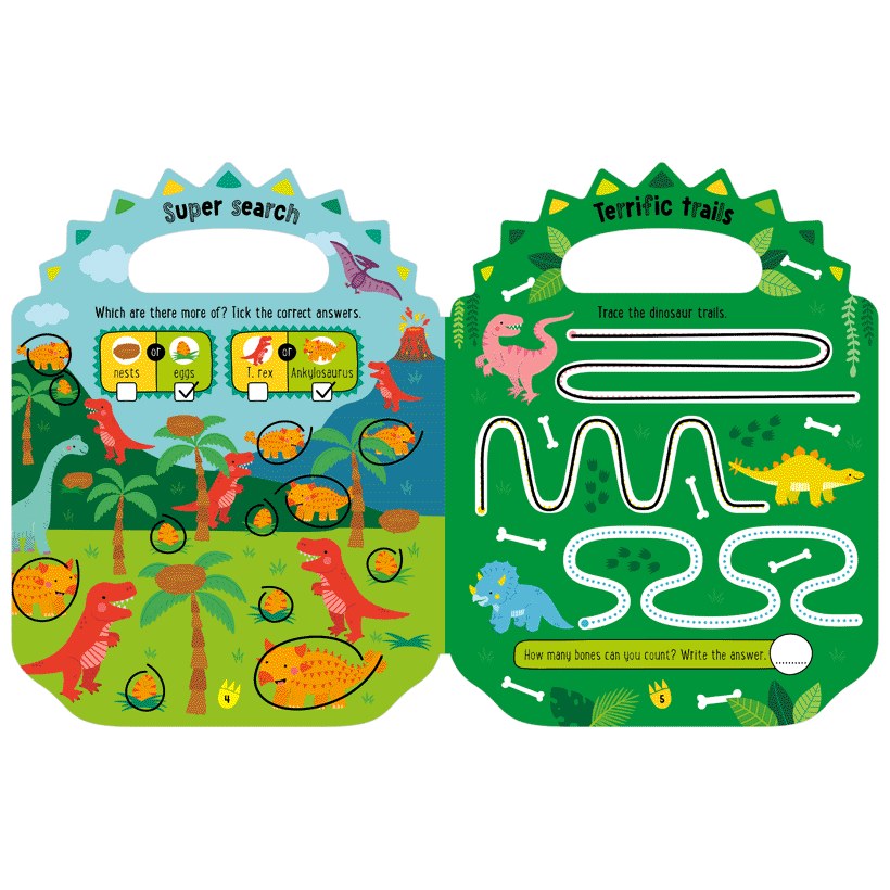 Product image 11 of Shiny Stickers My Green and Scaly Dinosaur Activity Book, a sticker activity book for ages 4+, by Make Believe Ideas.