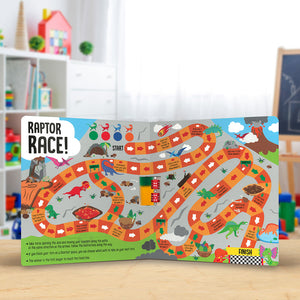 Product image 3 of Spin and Play Dinosaur Games, a board book for ages 5+, by Make Believe Ideas.