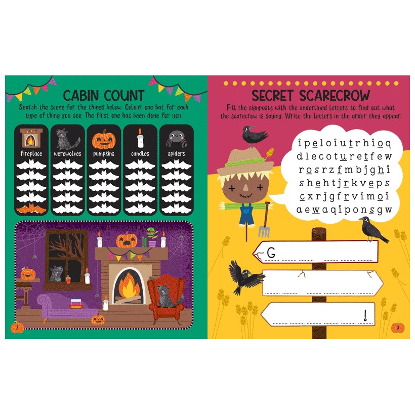 Product image 2 of Spooky Forest Activity Book, a sticker activity book for ages 4+, by Make Believe Ideas.