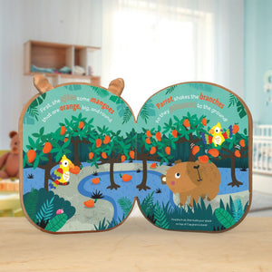 Product image 4 of Squish and Snugg Curious Capybara, a board book for ages 0+, by Make Believe Ideas.