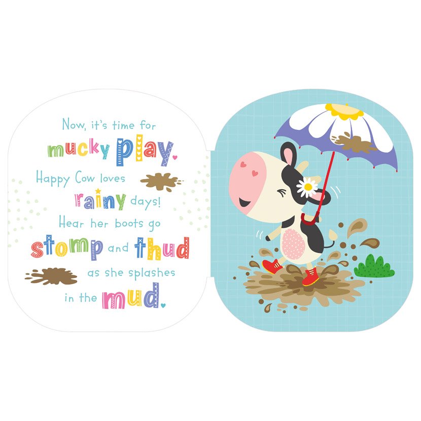 Product image 3 of Squish and Snugg Happy Cow, a board book for ages 0+, by Make Believe Ideas.