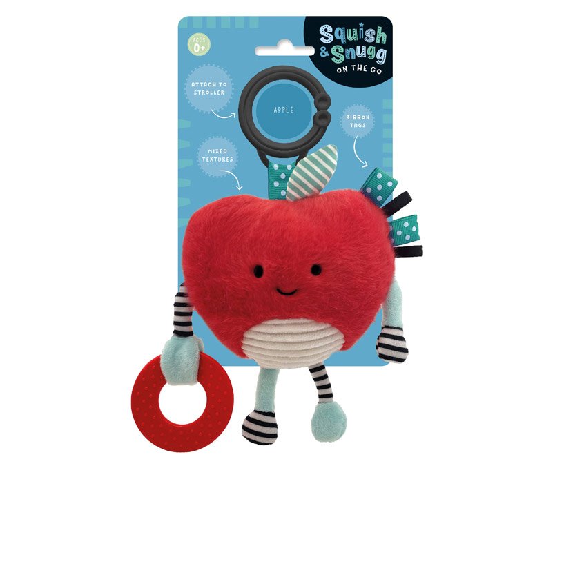 Product image 1 of Squish and Snugg On The Go Apple, a plush toy for ages 0+, by Make Believe Ideas.