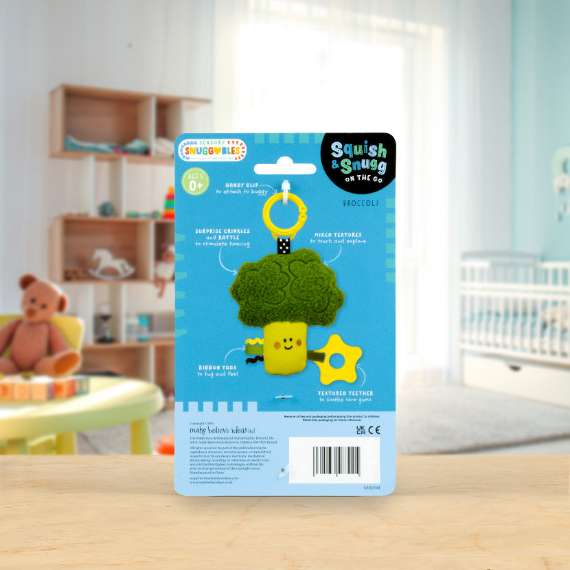 Product image 3 of Squish and Snugg On The Go Broccoli, a plush toy for ages 0+, by Make Believe Ideas.