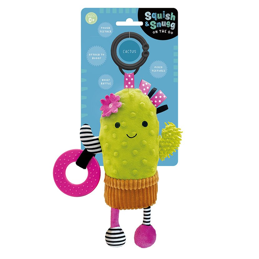 Product image 1 of Squish and Snugg On The Go Cactus, a plush toy for ages 0+, by Make Believe Ideas.