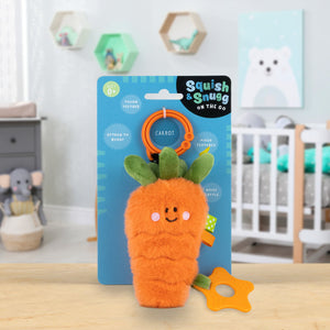 Product image 2 of Squish and Snugg On The Go Carrot, a plush toy for ages 0+, by Make Believe Ideas.