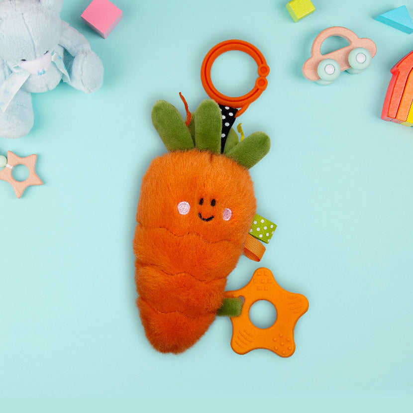 Product image 4 of Squish and Snugg On The Go Carrot, a plush toy for ages 0+, by Make Believe Ideas.