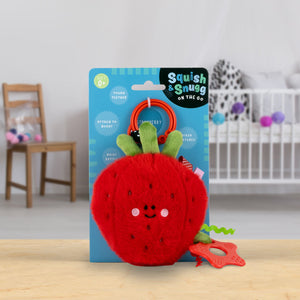 Product image 2 of Squish and Snugg On The Go Strawberry, a plush toy for ages 0+, by Make Believe Ideas.