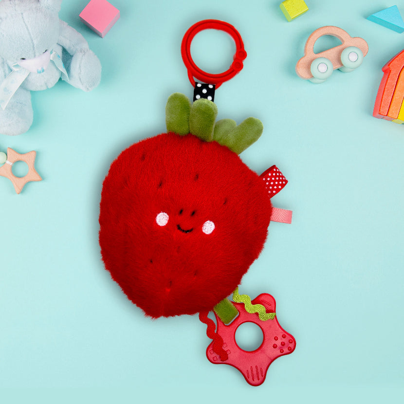 Product image 4 of Squish and Snugg On The Go Strawberry, a plush toy for ages 0+, by Make Believe Ideas.