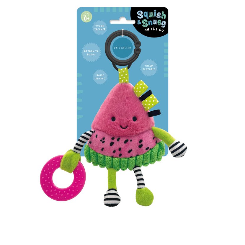 Product image 1 of Squish and Snugg On The Go Watermelon, a plush toy for ages 0+, by Make Believe Ideas.