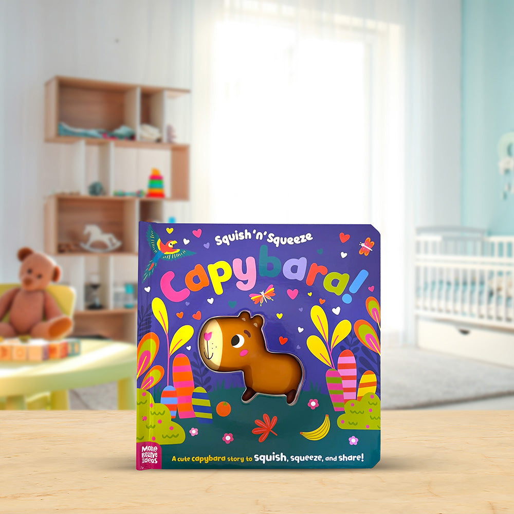 Product image 2 of Squish 'n' Squeeze Capybara!, a board book for ages 3+, by Make Believe Ideas.