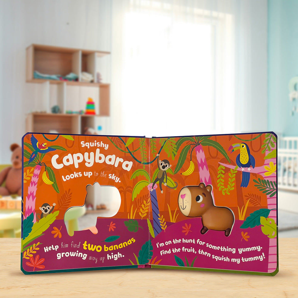 Product image 5 of Squish 'n' Squeeze Capybara!, a board book for ages 3+, by Make Believe Ideas.