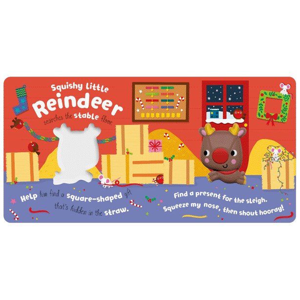 Product image 2 of Squish 'n' Squeeze Reindeer!, a board book for ages 3+, by Make Believe Ideas.