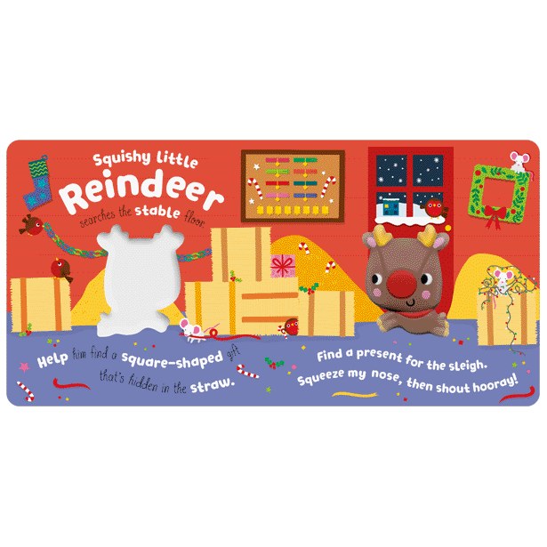 Product image 3 of Squish 'n' Squeeze Reindeer!, a board book for ages 3+, by Make Believe Ideas.