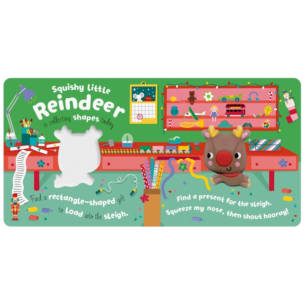 Product image 5 of Squish 'n' Squeeze Reindeer!, a board book for ages 3+, by Make Believe Ideas.