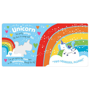 Product image 3 of Squish 'n' Squeeze Unicorn!, a board book for ages 3+, by Make Believe Ideas.